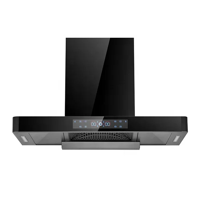 Big Suction Power T Shape Style 90cm Kitchen Chimney Hood Professional Range Hood 2