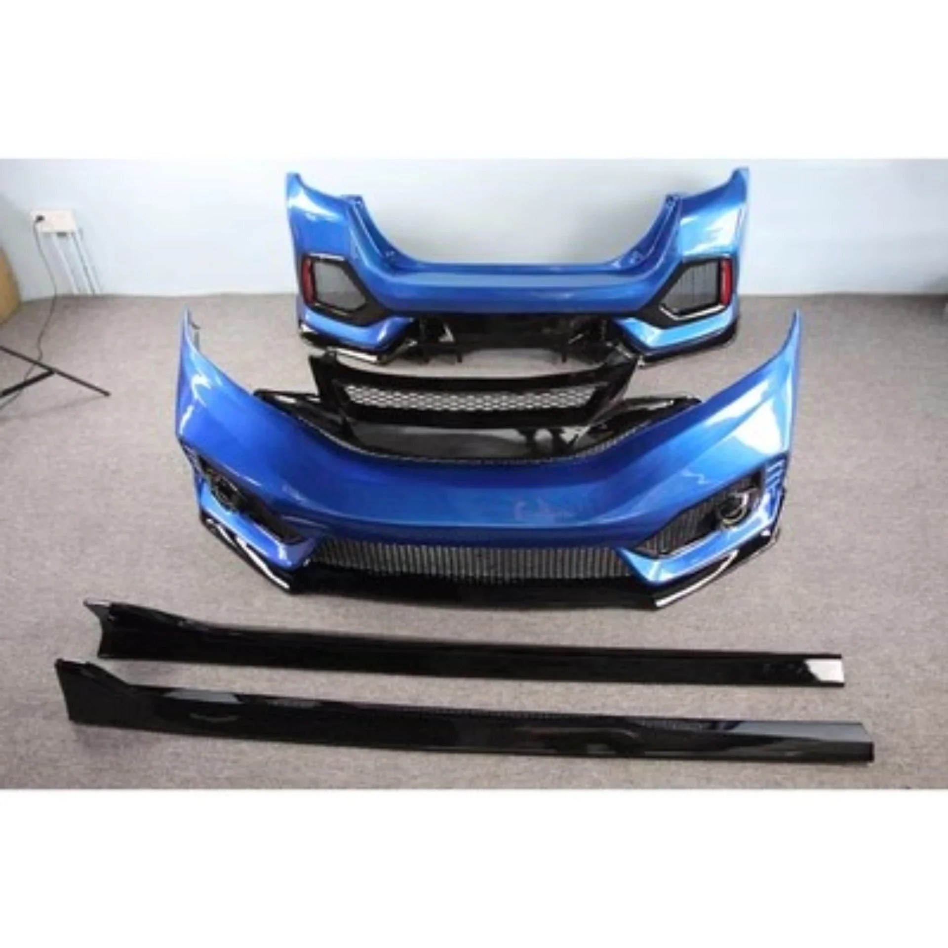 ABS Material Front Rear Bumper Side Skirt for Honda FIT JAZZ GK5 Convert Type-R Style Body Kit Car Accessories