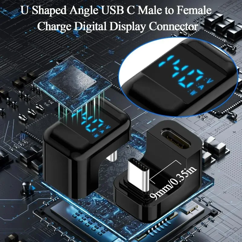 140W 40Gbps Fast Charging USB C Male To Type C Female Adapters USB4.0 U Shape 180&deg;Angle Converters High-speed Phone Connectors usb to type c adapter type c adapter charger power adapter charging adapter cable kit charging cable adapter