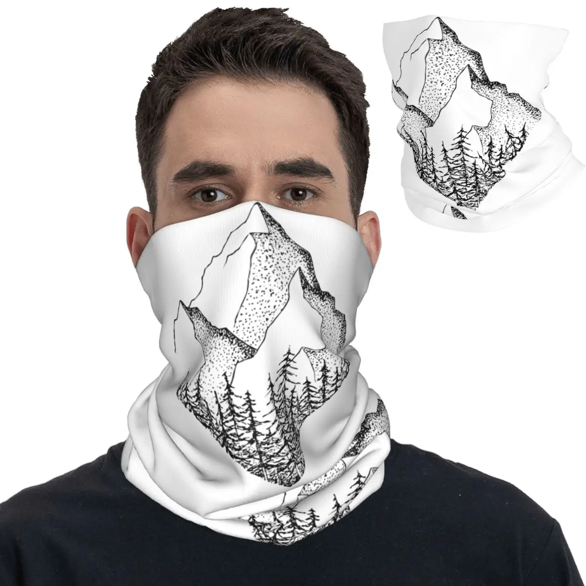 

The Diamond Range Bandana Neck Gaiter Printed Mountains Hiking Parks Mask Scarf Multi-use Cycling Scarf Outdoor Sports Unisex