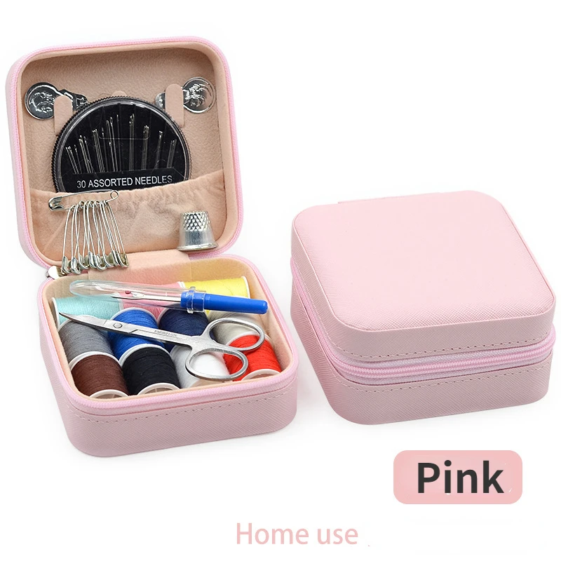 Multifunctional sewing kit with storage box for household use and student dormitory portable sewing kit