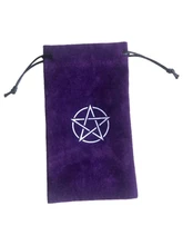  1pcs Velvet Pentagram Tarot Storage Bag Board Game Cards Embroidery Drawstring Package Witchcraft Supplies for Altar Tarot Box 
