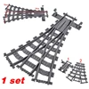 NEW City Trains Flexible Tracks Soft Straight Curved Rails Switch Building Block Creative Models Railways Toys For Kids Gifts 3