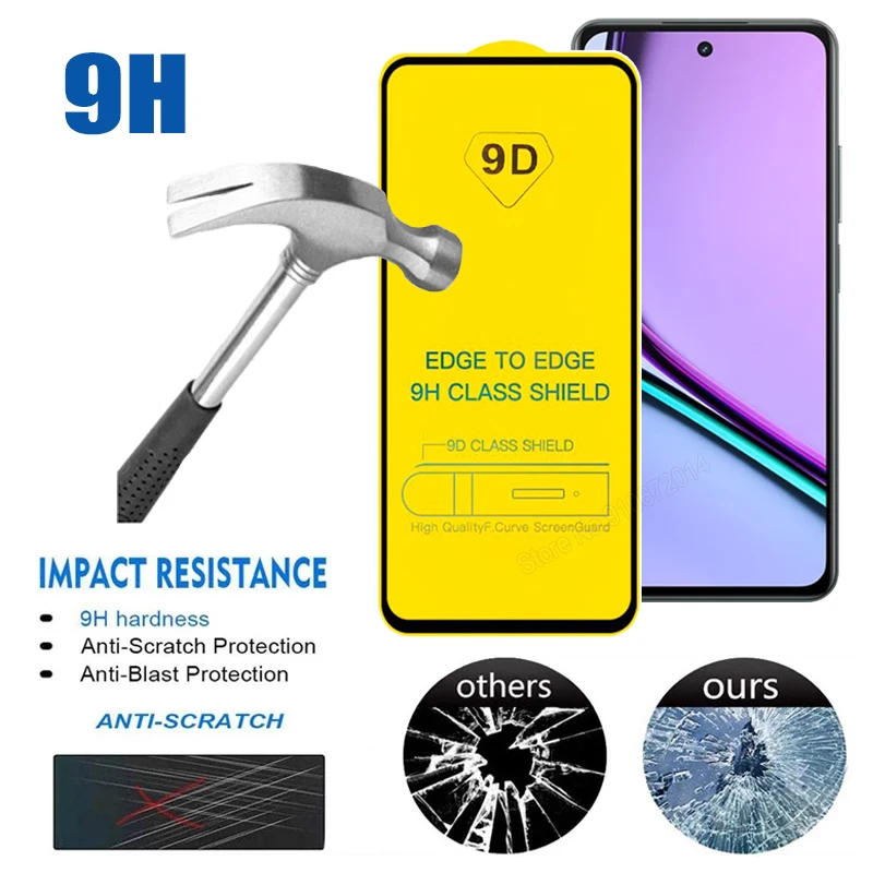 Premium 9D Full Cover Tempered Glass Screen Protectors (1-5 Pack)