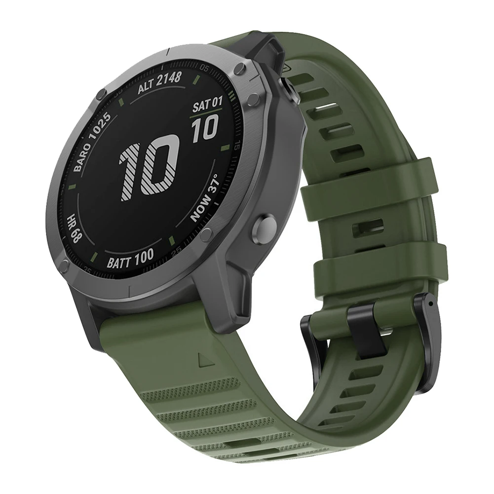 Fenix 6X 5X 3 D2 Tactix Bravo용 교체용 실리콘 밴드 스트랩