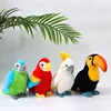 25cm Simulation Stuffed Animal Cute Birds Parrots Toucan Owl Eagle Peacock Plushies Kids Baby Toys Educational Gift For Children 4