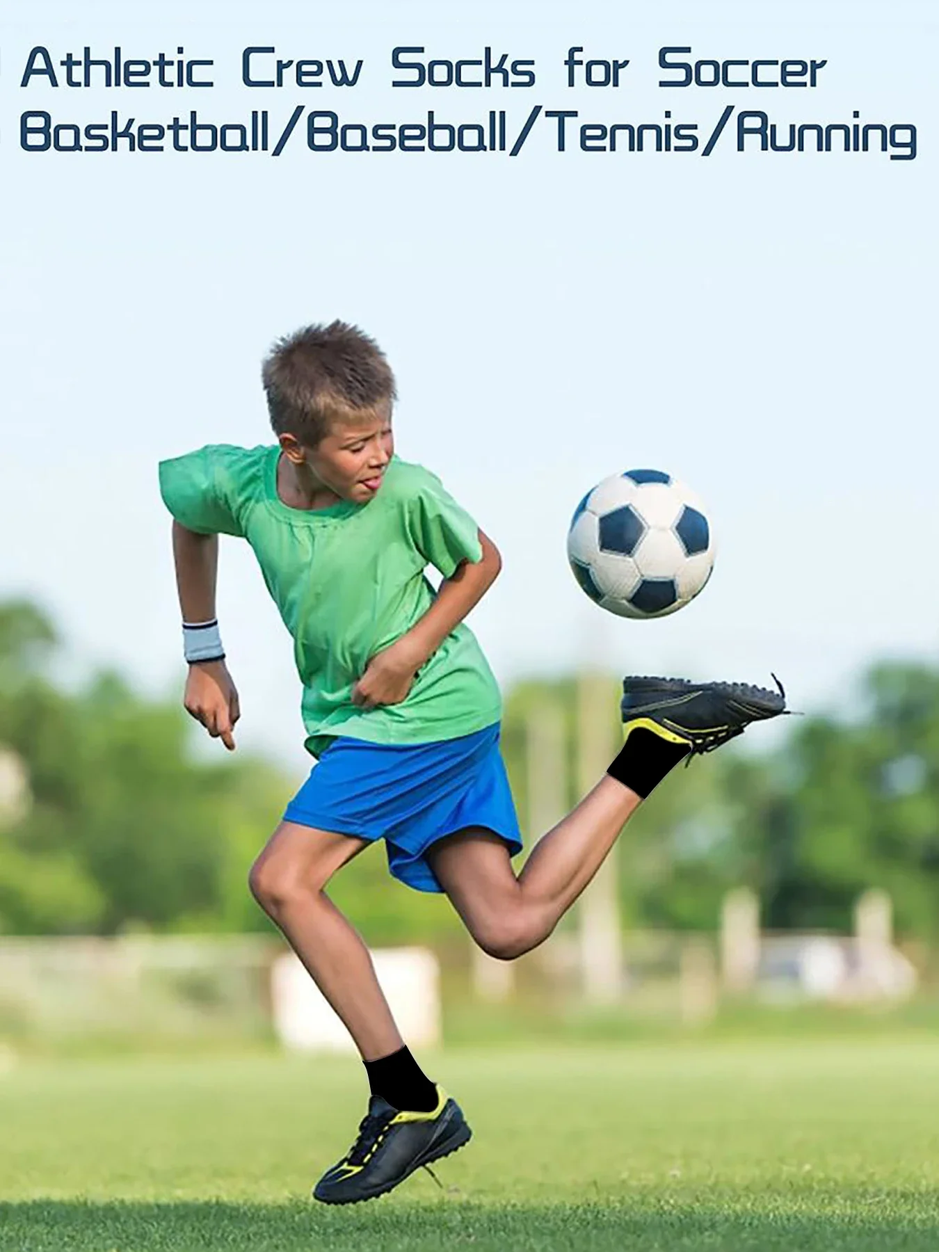 18 Pairs Kids Athletic Crew Socks – Soft Mid-Calf Multipack for Boys & Girls (1–14 Years) 3