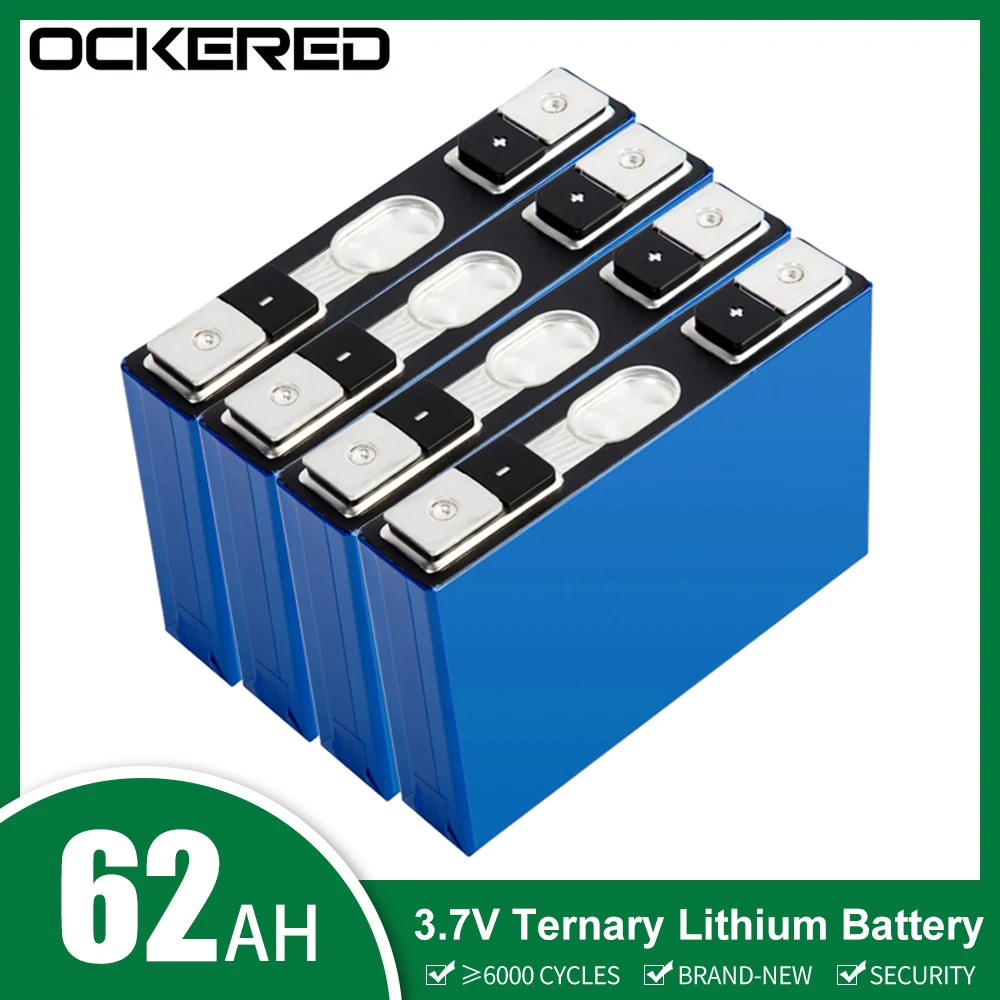 Ockered 4-8Pcs Li-ion NMC CATL Cells 3.7V 62Ah 60ah Prismatic NCM Lithium Battery High Capacity for Scooter Electric RV EV | Электроника