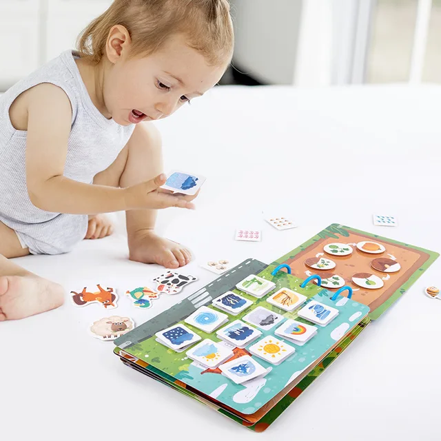 Sticker Quiet Book Puzzles Game Educational Toys Kids Repeatedly Busy Card Paste Matching Cognition Baby Early Montessori Toy 5