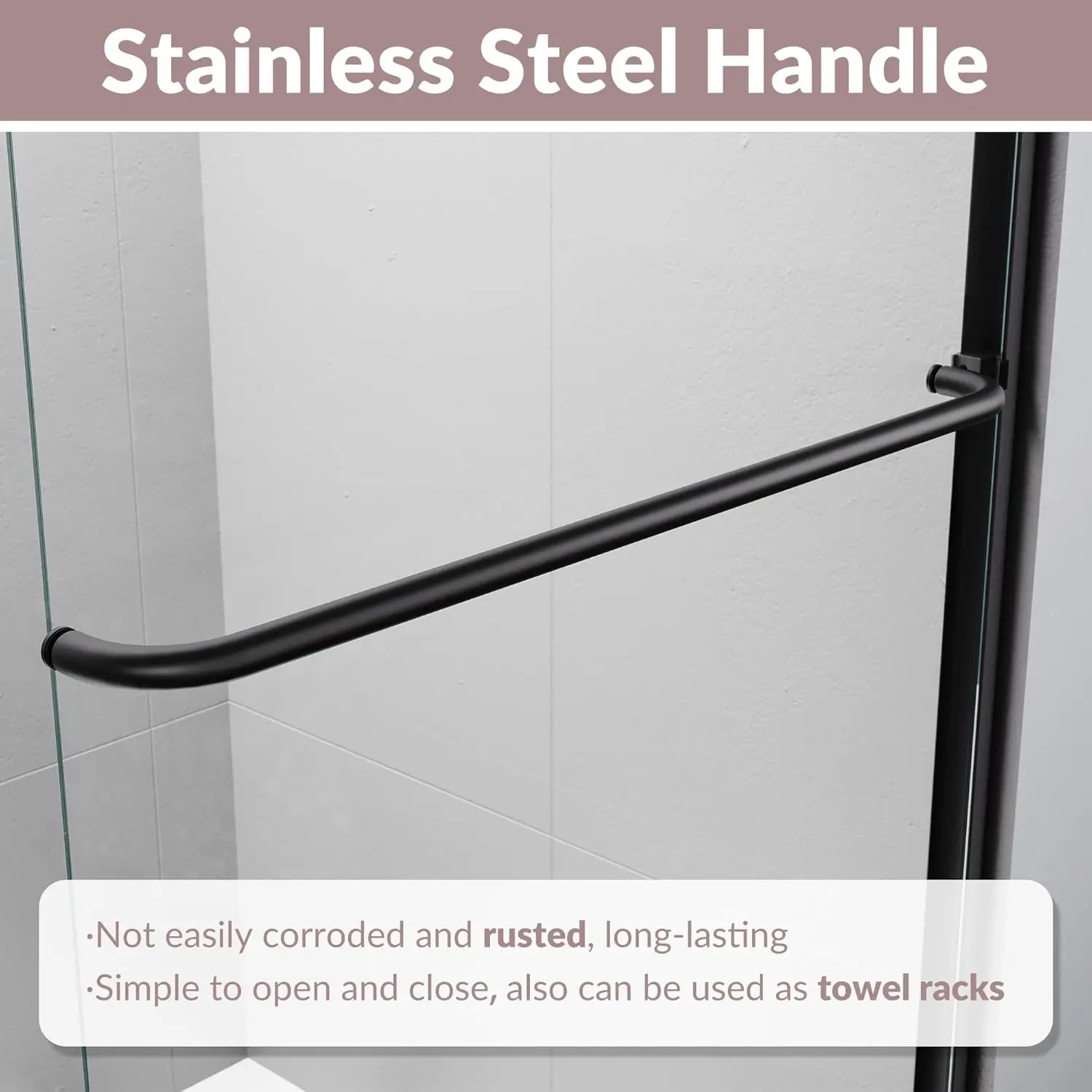 Double Sliding Bathtub Shower Door 60" W x 62" H, Adjustable Framed Bathtub Door with 1/4" Tempered Glass,Black Finish 6