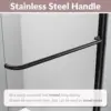 Double Sliding Bathtub Shower Door 60" W x 62" H, Adjustable Framed Bathtub Door with 1/4" Tempered Glass,Black Finish 6