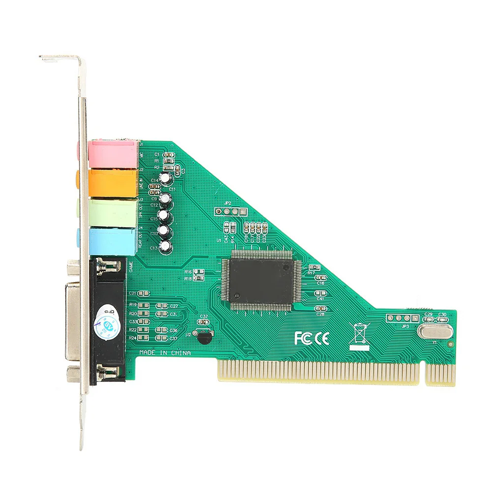 오디오 카드 PCI 사운드 카드 CMI8738 컴퓨터 데스크탑용 PCI 사운드 카드 채널 4.1 내부 오디오 카드 스테레오 서라운드 CMI8738