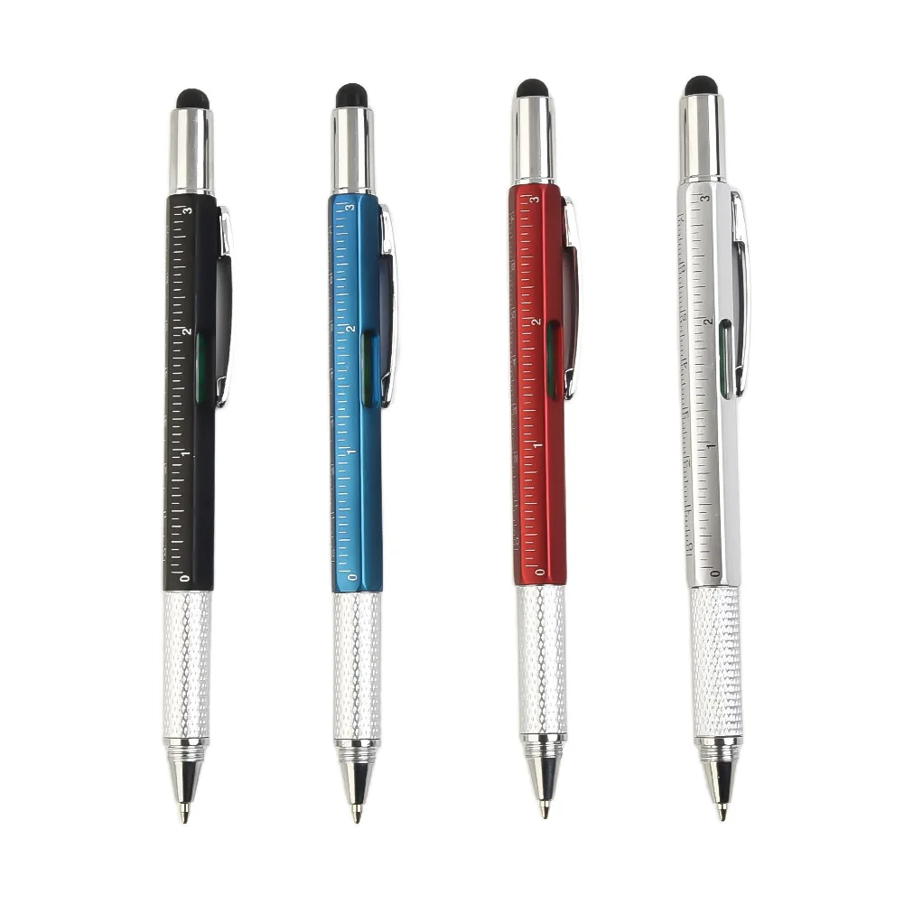

Multi Function Tool Ruler Stylus Ballpoint Screwdriver Touch Screen 7 In1 Pen Ballpoint Pen Touch Screen Stylus Spirit Level