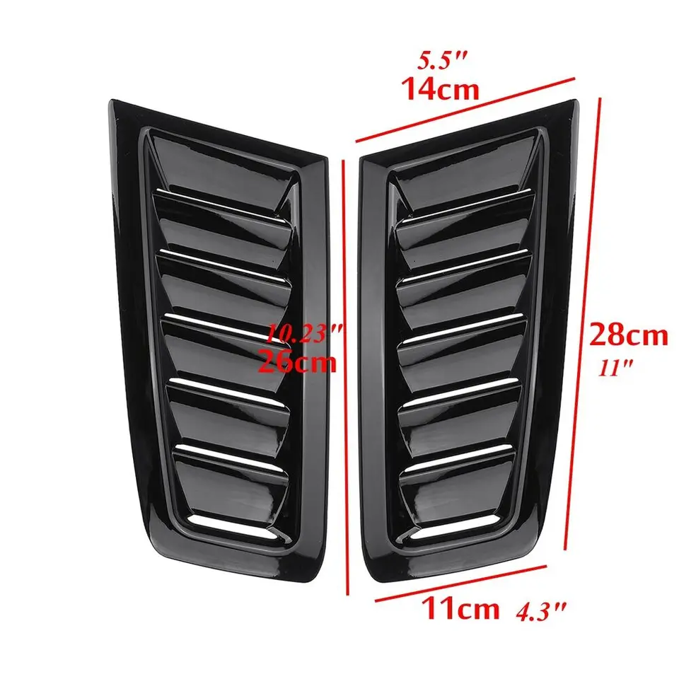 Extracteurs De Capot Style Focus RS MK2 – Lot De 2 Vents Universels En ABS Pour Voiture