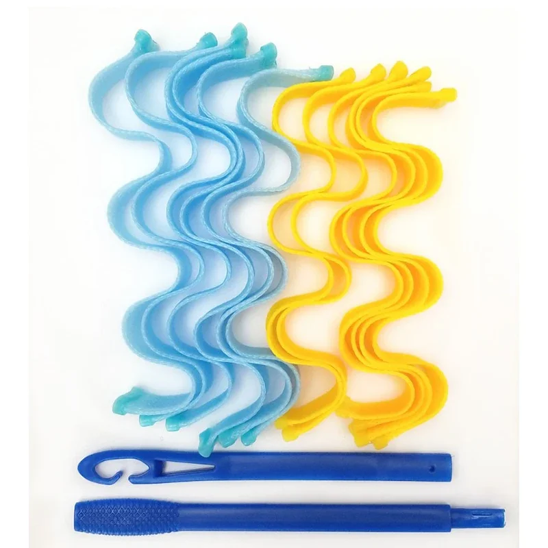 Heatless Curling Rod Headband No Heat Silk Curls Ribbon Hair Rollers Sleeping Soft Headband 12pcs Hair Curlers Styling Tool
