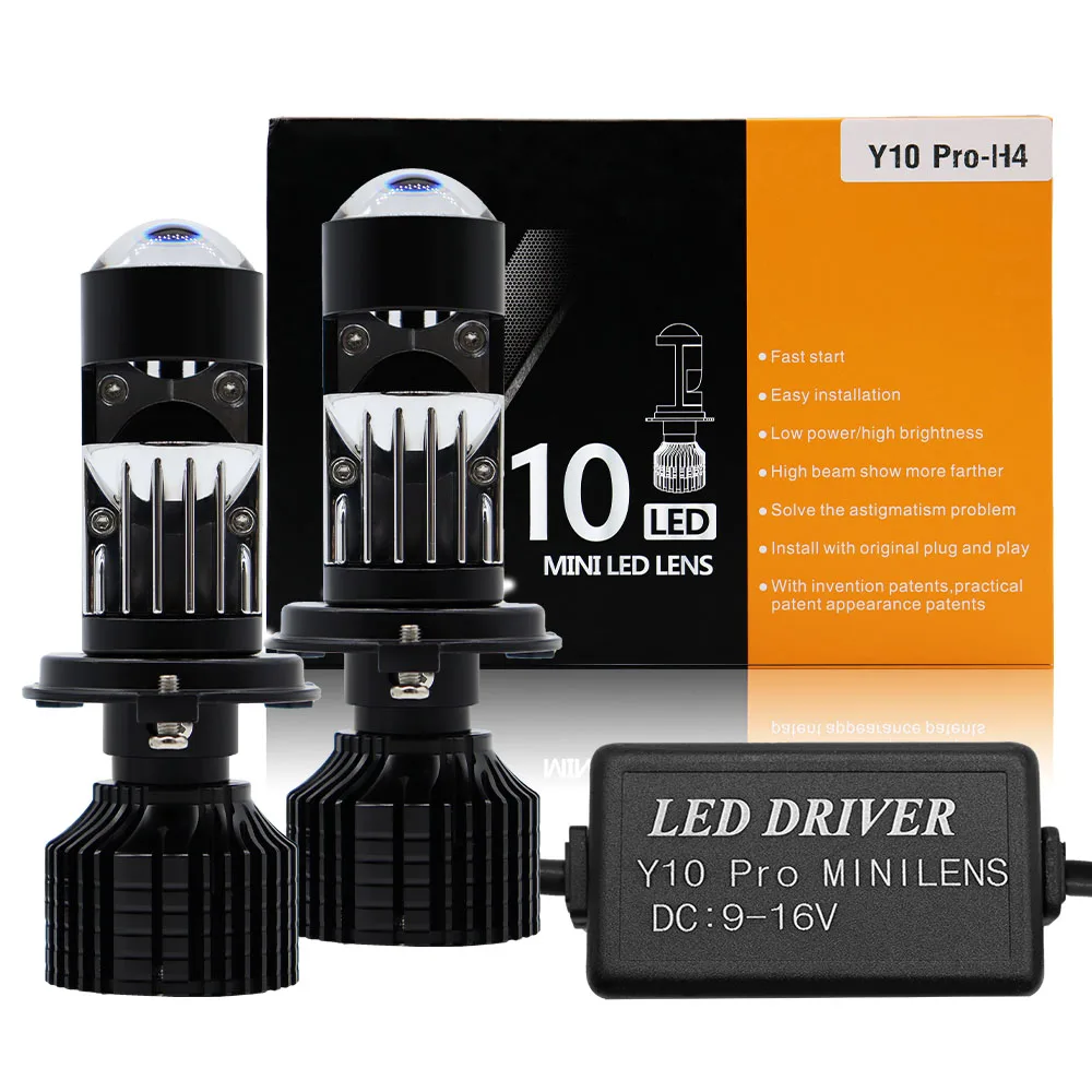 

H4 Led Projector Lens Beam Canbus Headlight Led h7 with Lenses Bulb Super Bright Automobile Fog Lamp Motorcycle Plug and Play