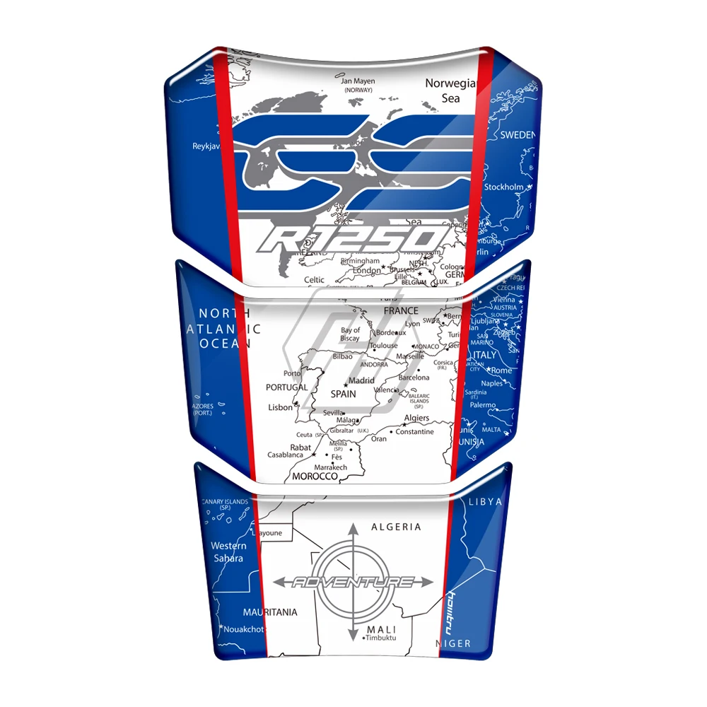 For BMW Motorrad R1250GS Adventure 2019-2022 3D Resin Motorcycle Tank Pad Sticker 40 Years GS / R1200GS Adventure LC 2014-2019