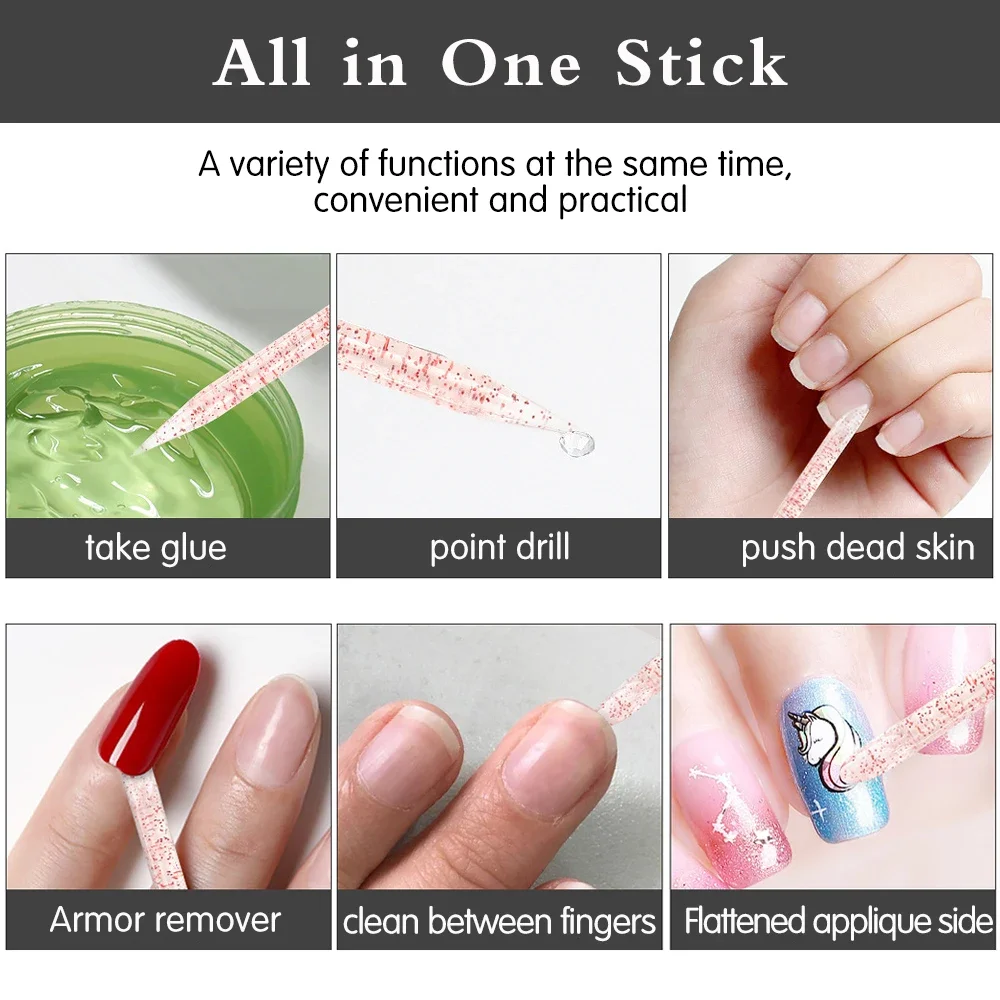 25pcs Crystal Stick Nail Art Cuticle Pusher Double End Reusable Remover Cuticle Regrowth Pedicure Manicures Nail Accessories Too manicure tools nail art pusher nail manicure tools manicure pedicure tools cuticle pusher nail manicure sticks pedicure tools