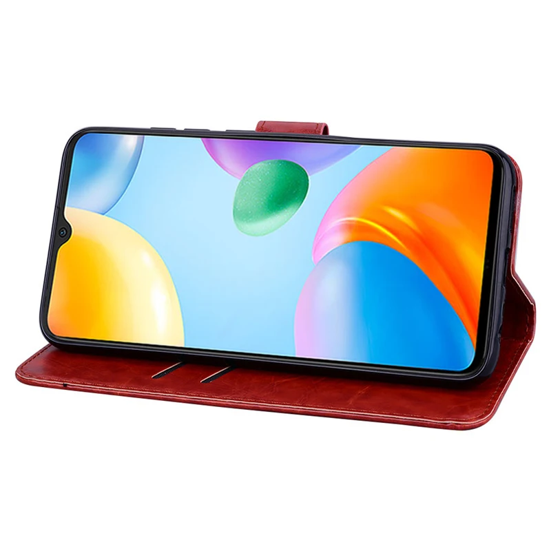Redmi 10C Case Flip Leather Wallet Cover Silicone Soft TPU Funda leather wallet case leather case phone case leather phone case silicone phone case