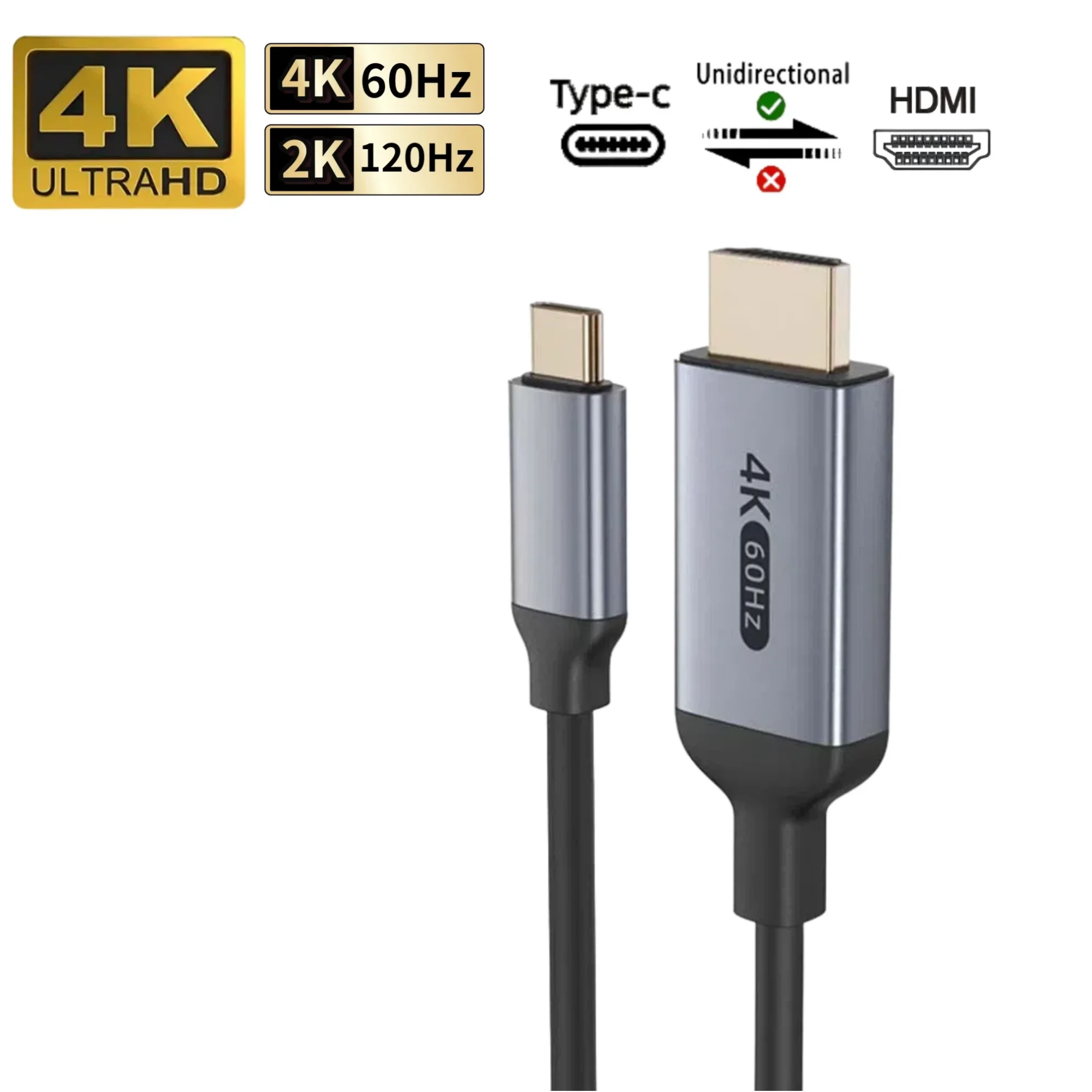 ตัวเลือกสินค้า สาย USB-C เป็น HDMI 8K รองรับ Thunderbolt/iPhone/Galaxy