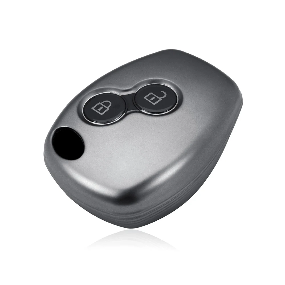 OFF WE GO Custodia Chiave per Renault Guscio Auto Copertina Chiave Macchina per Clio Espace Dacia Duster Megane Kadjar Captur Arkana TPU Guscio Cover Custodia Telecomando Cancello,Argento Nero