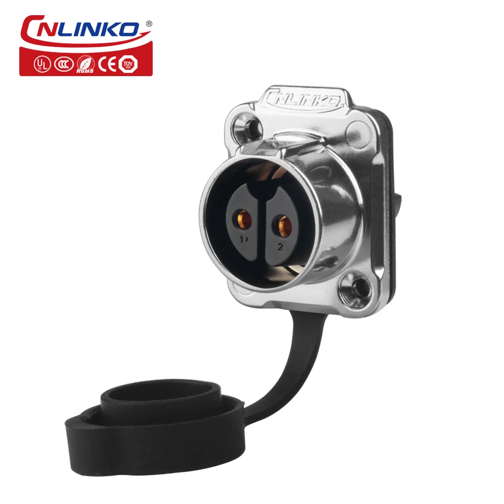 Conector Industrial Impermeable IP68 M20 2 Pines - Liberación Rápida, Sellado Contra Agua Y Polvo, Para Equipos Exteriores