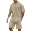 Summer Solid Color 3D Print T-Shirts Shorts Sets Men's Tracksuits Oversized Short Sleeve T Shirt Pants Set Man Suits Clothing 4