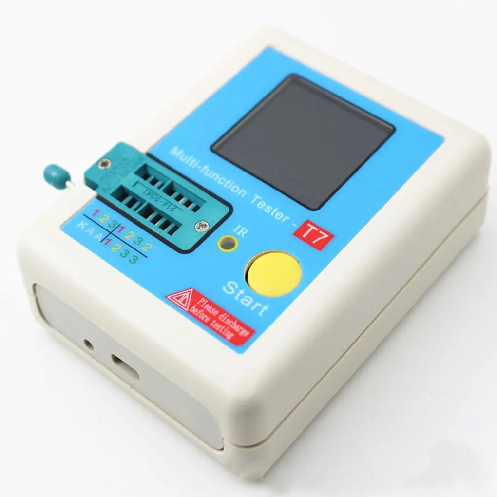 Transistor Tester Diode Triode Capacitance Inductor Meter LCR ESR NPN PNP IR Multifunction Tester LCR-T7 5