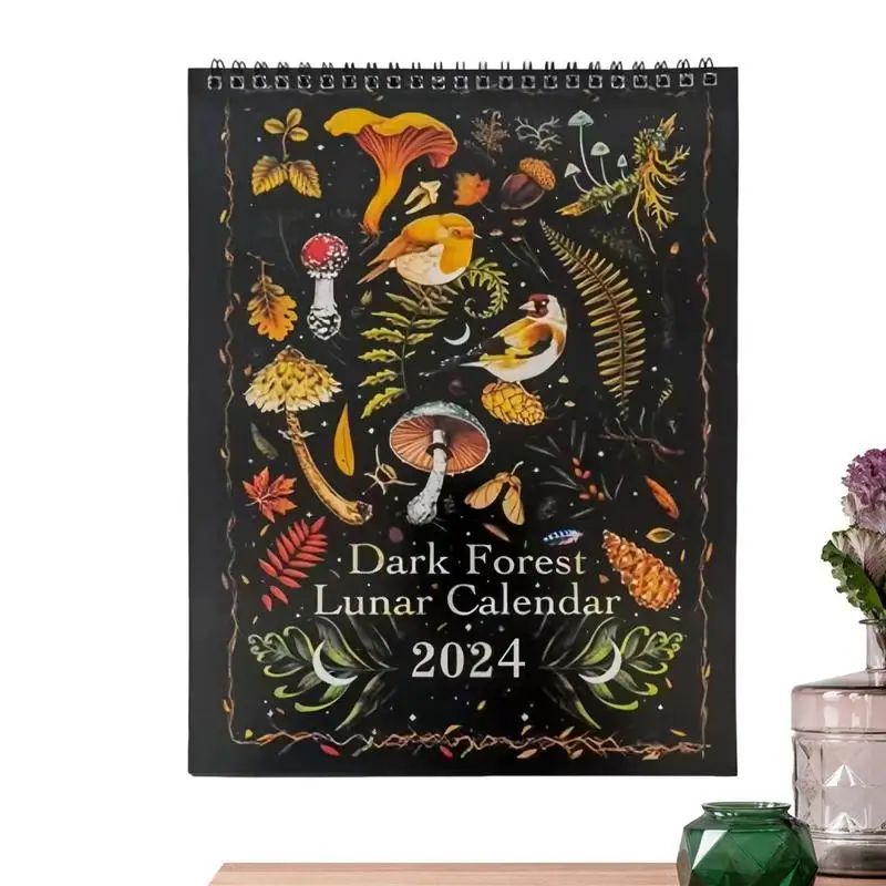 2024 Dark Forest Witch Lunar Calendar Original Illustrated Wall Pendant for  Office Home Art Moon Calendar Creative Room Decor - AliExpress