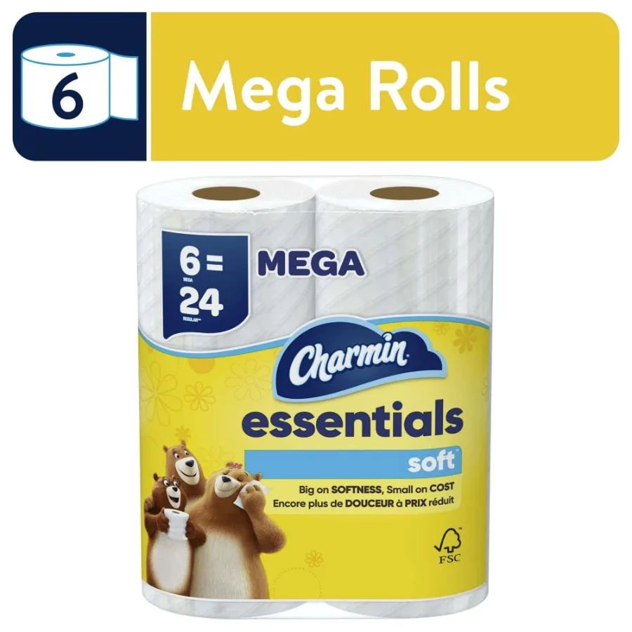 Charmin Soft Mega Rolls Toilet Paper Essentials