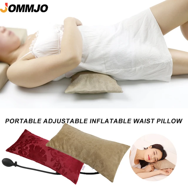 Air Inflatable Pillow for Lower Back Pain,Orthopedic Lumbar Support Cu