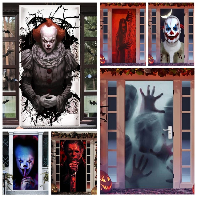 Adesivo de porta de Halloween 3D assustr crânio autoadesivo decalque de  porta de horror removível porta de vinil decoração de arte para decoração  de festa de Halloween POPQ : : Ferramentas e