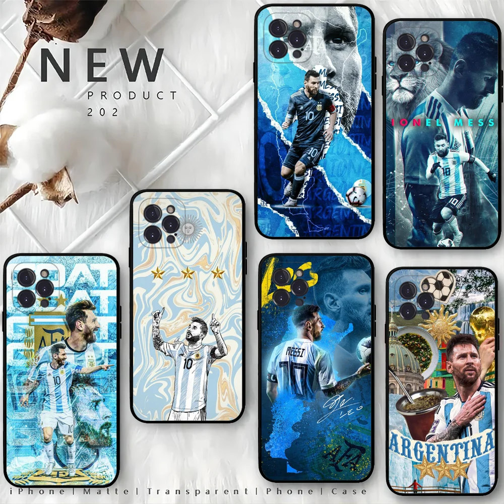 Football Superstar M-Messi Phone Case For iPhone 15 14 11 12 13 Mini Pro XS Max Cover 6 7 8 Plus X XR SE 2020 Funda Shell