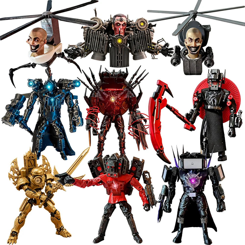 2026 Skibidi Toiletten Actionfiguren 3D-gedruckte Speakerman Clockman TV Man Gelenkmodelle für Kinder Geburtstagsgeschenk