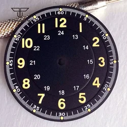 Titanium Pilot Watch Case, Dial, and Hands Set Accessories, 39mm - Miyota82 DG2813 (Black dial 1)