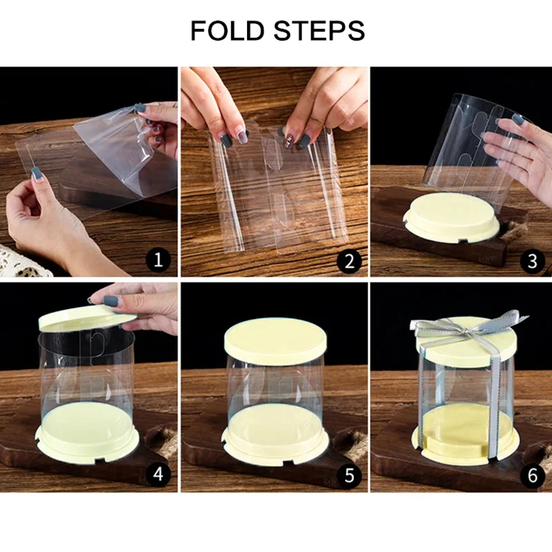 10Pcs Round Clear Cake Boxes for 2-Inch Desserts, Transparent Bakery Gift Packaging Box... - SKU RCCB1022 - UGI Packaging