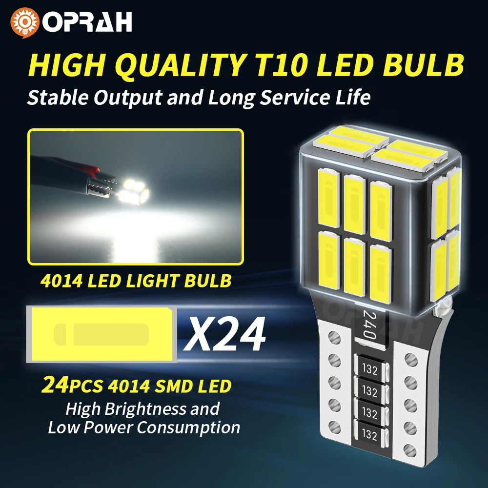 Seagsun 2X T10 W5W LED Canbus Error Free White 12V 6000K 1200LM 194 168   ڵ ʺ  ׸ Ǳ 