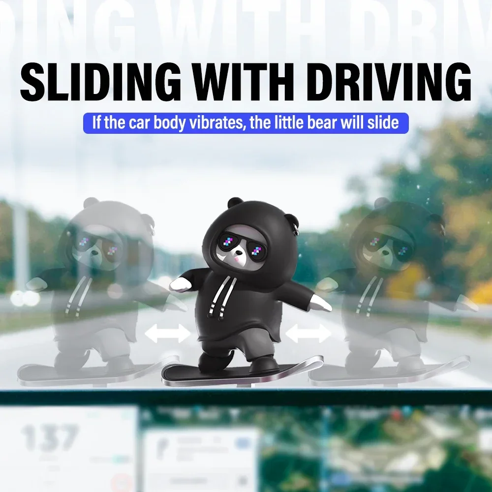 Skateboard Bear Auto Interior Decoration