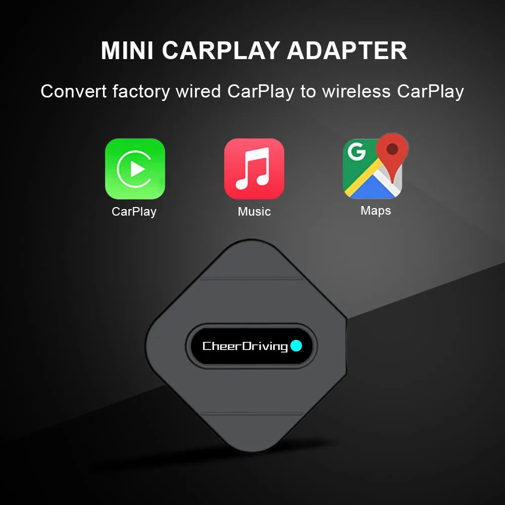 

CheerDriving Wireless CarPlay Adapter for Cars with Factory Wired Apple CarPlay