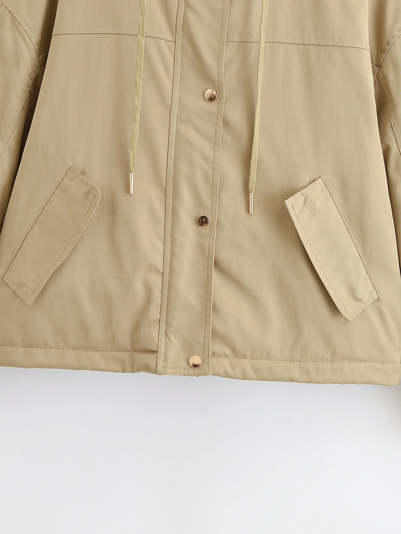 HH Vielseitige Damen-Jacke für Herbst und Winter, Lässiger Kurzmantel mit Kapuze, Taschen und Kordelzug-Design, Warme Modische Oberbekleidung für Damen – Detail 13