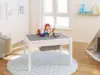 UTEX 2-in-1 Kid Activity Table with Storage for Older Kids, Large Play Table for Kids,Boys,Girls, White 1