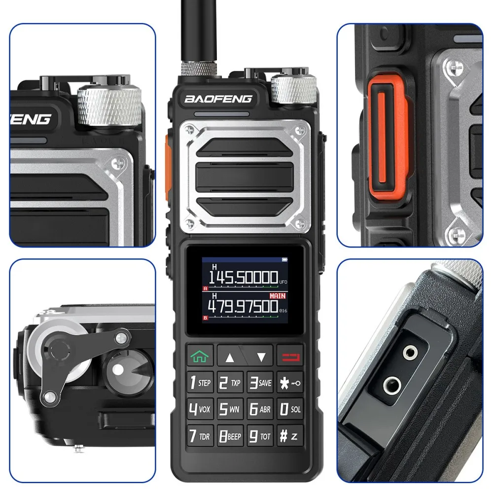 BAOFENG UV-25 Pro Long Range Walkie Talkie 100% Original UV-25 10W Six Band Wireless Copy Frequency Two Way Radios BF-UV25 Radio 6