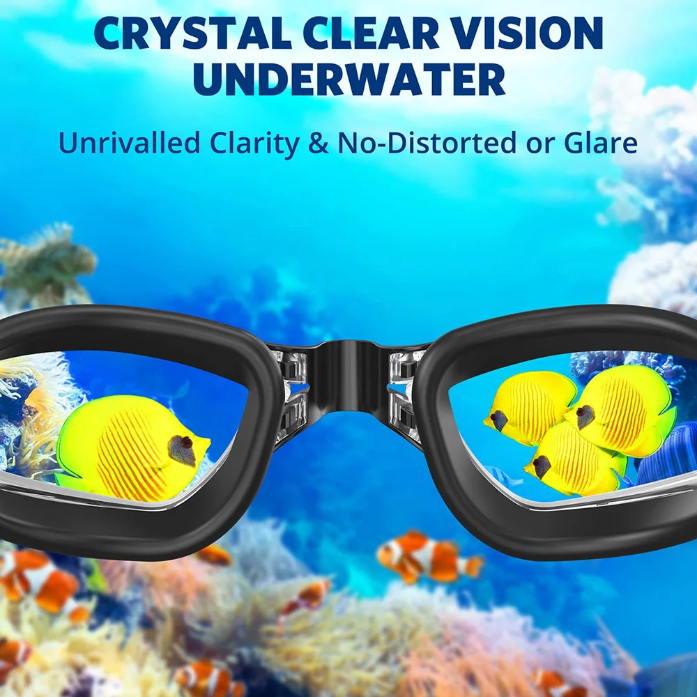 Professional Swimming Goggles Swim Glasses Anti-Fog Clear Vision Waterproof Quick Adjustable With earplug nose clip Eyewear swimming goggles