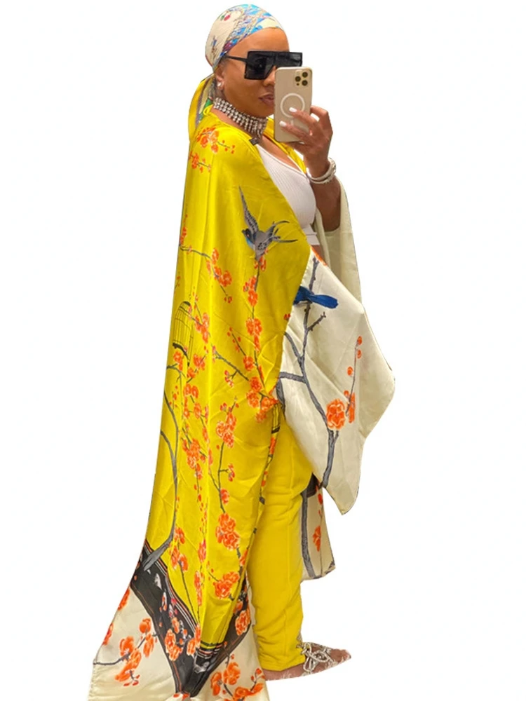 Lady Sexy Japanese Kimono Yukata Cardigan Pajamas Sleepwear Bathing Robe Gown