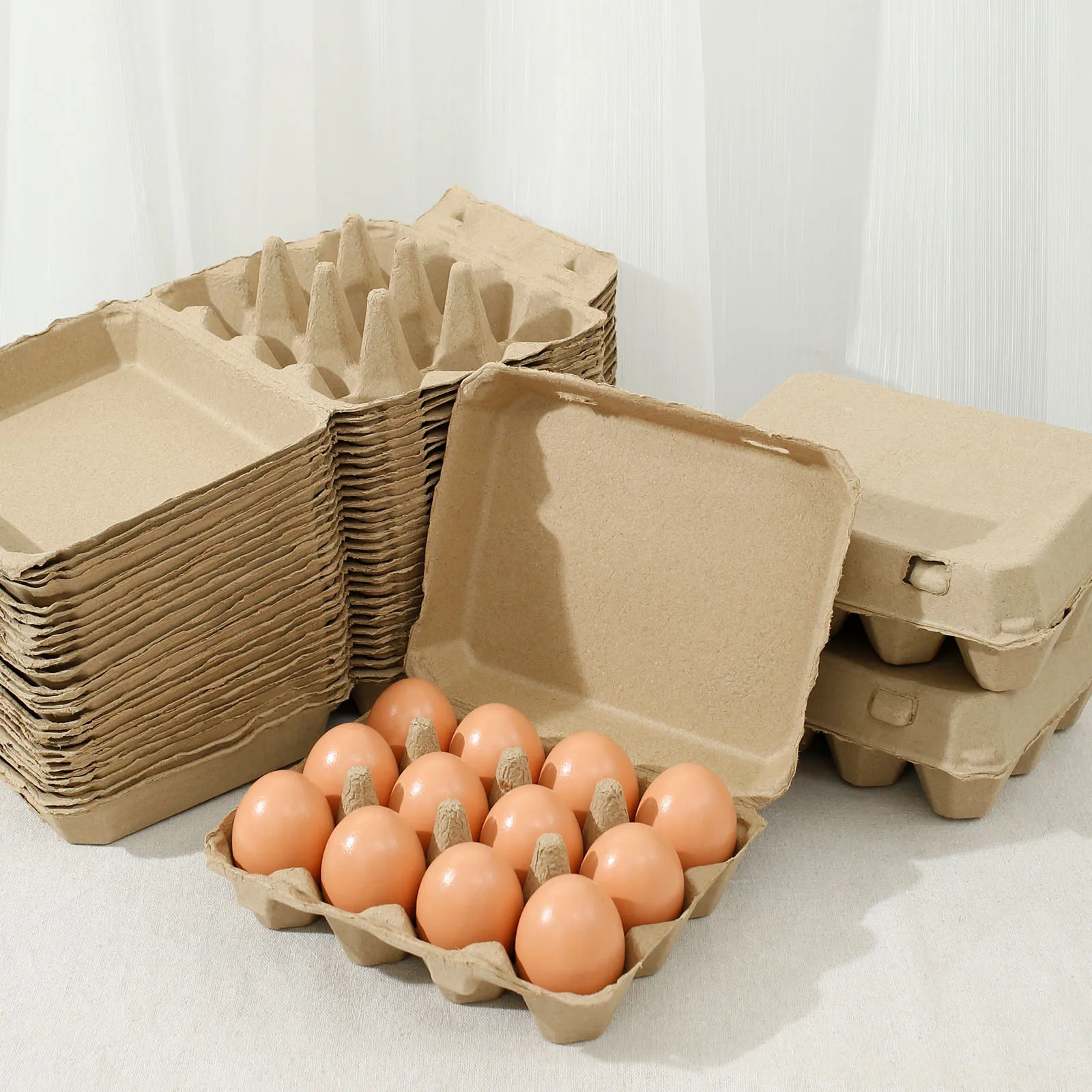 20/30pcs Egg Storage Box Paper Egg Organizer Tray for Farm,3x4 Egg Protect Holder Tray for Home Kitchen Refrigerato Organizer 3