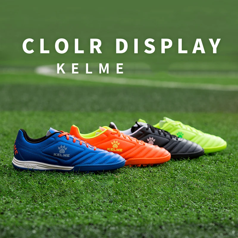 KELME KIDS Children Training TF Soccer Shoes Artificial Grass Anti-Slippery Youth Football Shoes AG Sports Training Shoes 871701