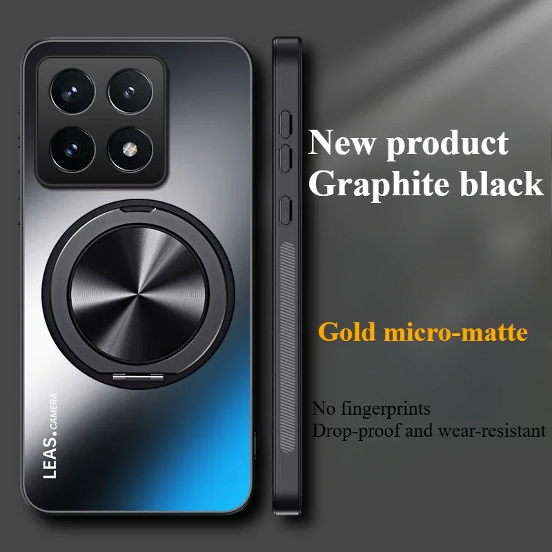 Luxury Acrylic Matte Skin-Friendly Shockproof Bumper Case with Bracket Back Cover