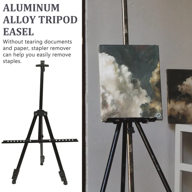 Foldable Easel Stand Display for Painting Poster Sign Random Color Adjustable Height Suitable Beginners Students Parties 4