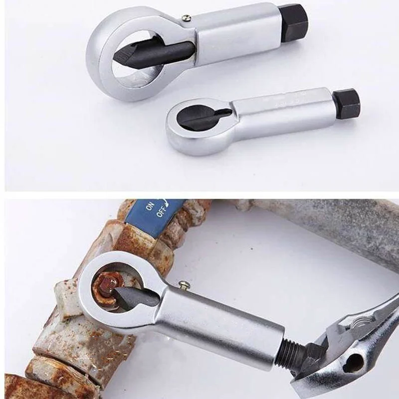 Heavy Duty Rusty Nut Removal Puller Extractor Cutter Tool 9-27mm Adjustable  Nut Splitter Cracker Break Damaged Screw Repair Tool