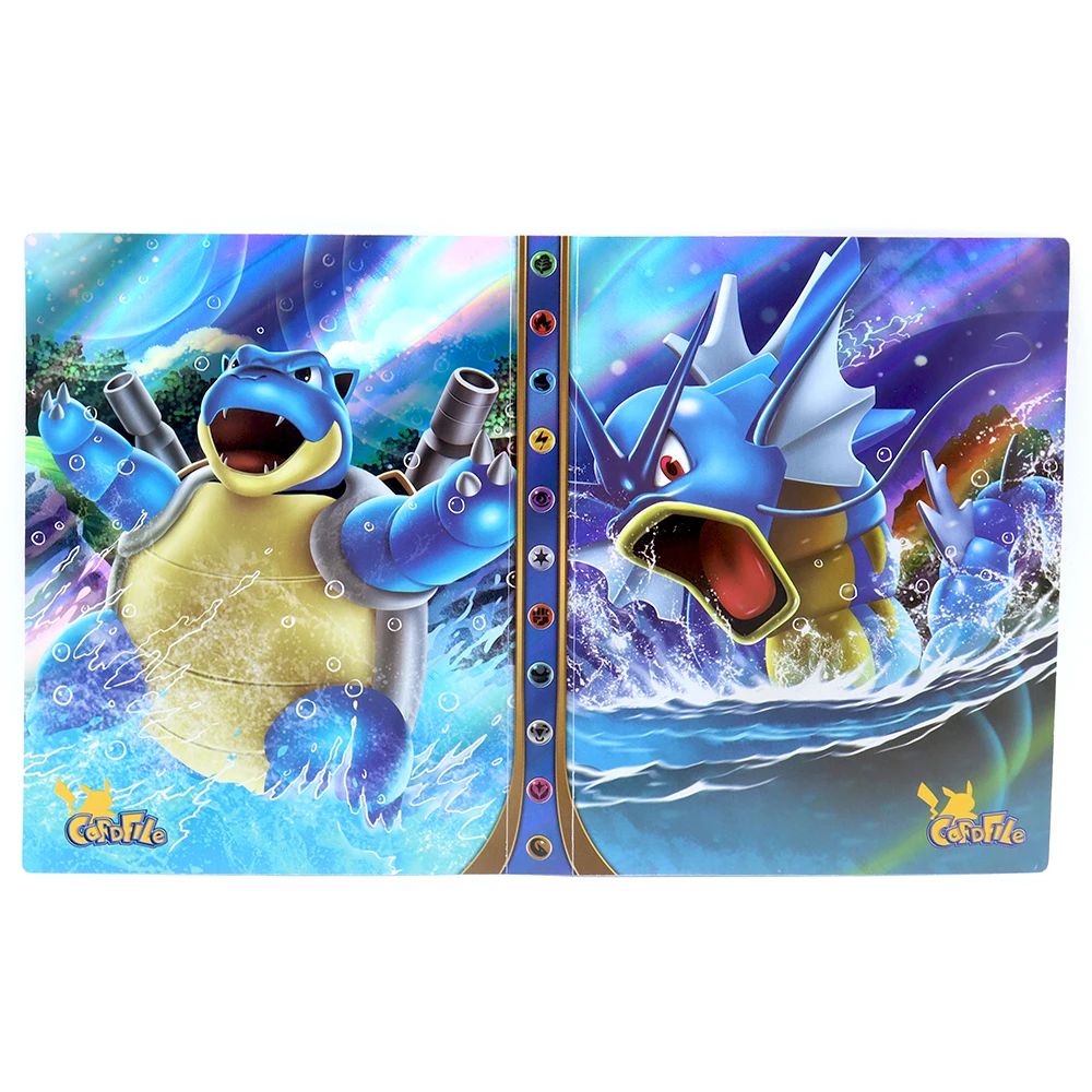 Pokemon Album 3D Holographic 240pcs Pikachu Charizard Shining Map Collections Notebook Binder Folder Holder Book Cards Protector